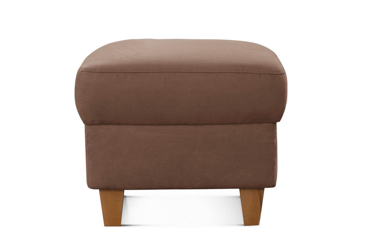 HOCKER in Textil Braun  - Eichefarben/Braun, Konventionell, Holz/Textil (58/48/58cm) - Sit & More