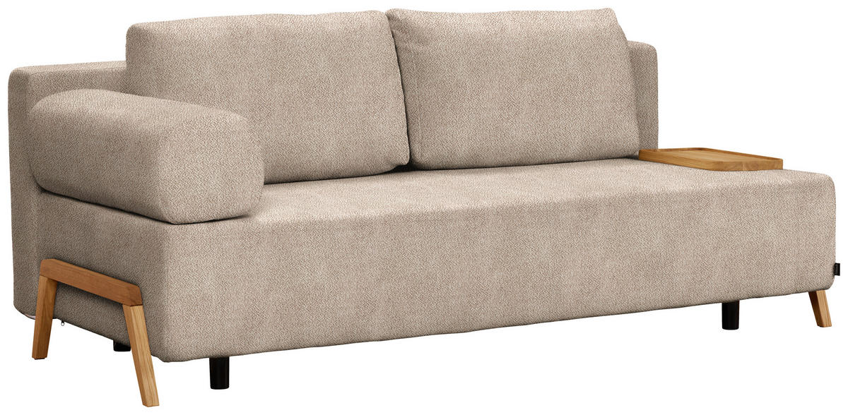 SCHLAFSOFA in Holz, Textil Beige  - Beige/Naturfarben, Design, Holz/Textil (211/88/102cm) - Niels Andersson
