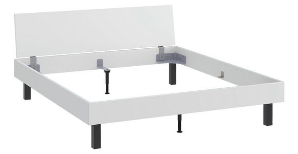 BETT 180/200 cm  in Weiß  - Schwarz/Weiß, Design, Holzwerkstoff/Metall (180/200cm) - Xora