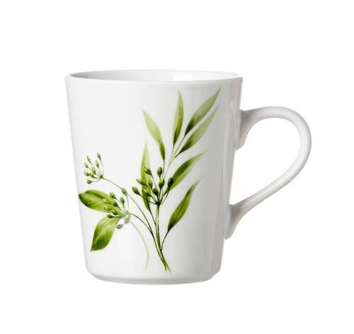 HRNEK NA KÁVU porcelán keramika - bílá/zelená, Basics, keramika (8/8/10cm) - Ritzenhoff Breker