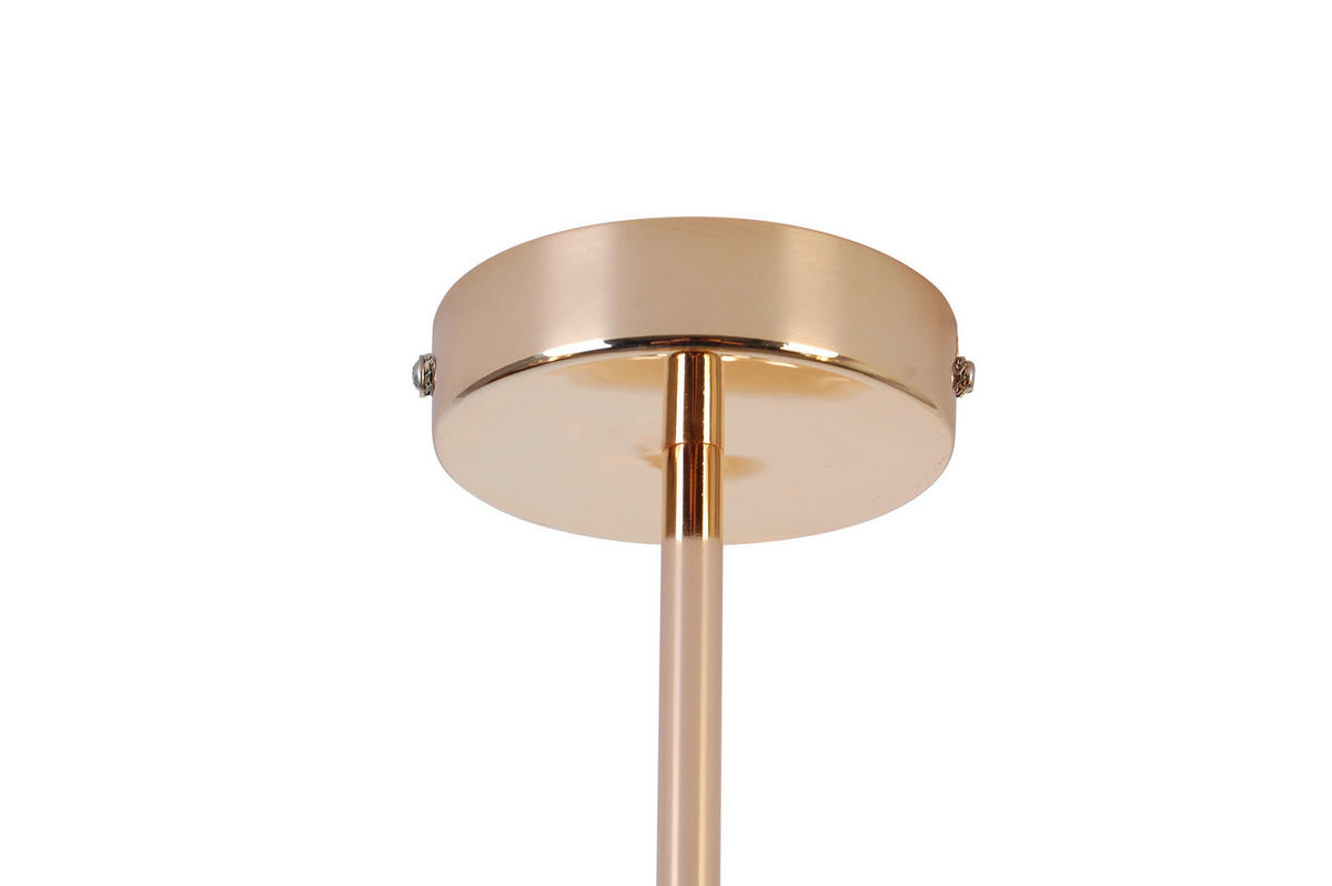 DECKENLEUCHTE 62/62/25 cm   - Bernsteinfarben, Trend, Glas/Metall (62/62/25cm) - Novel