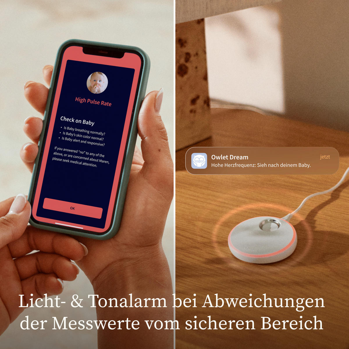 BABYPHONE - Altrosa, Basics, Textil (5,5/13cm) - Owlet