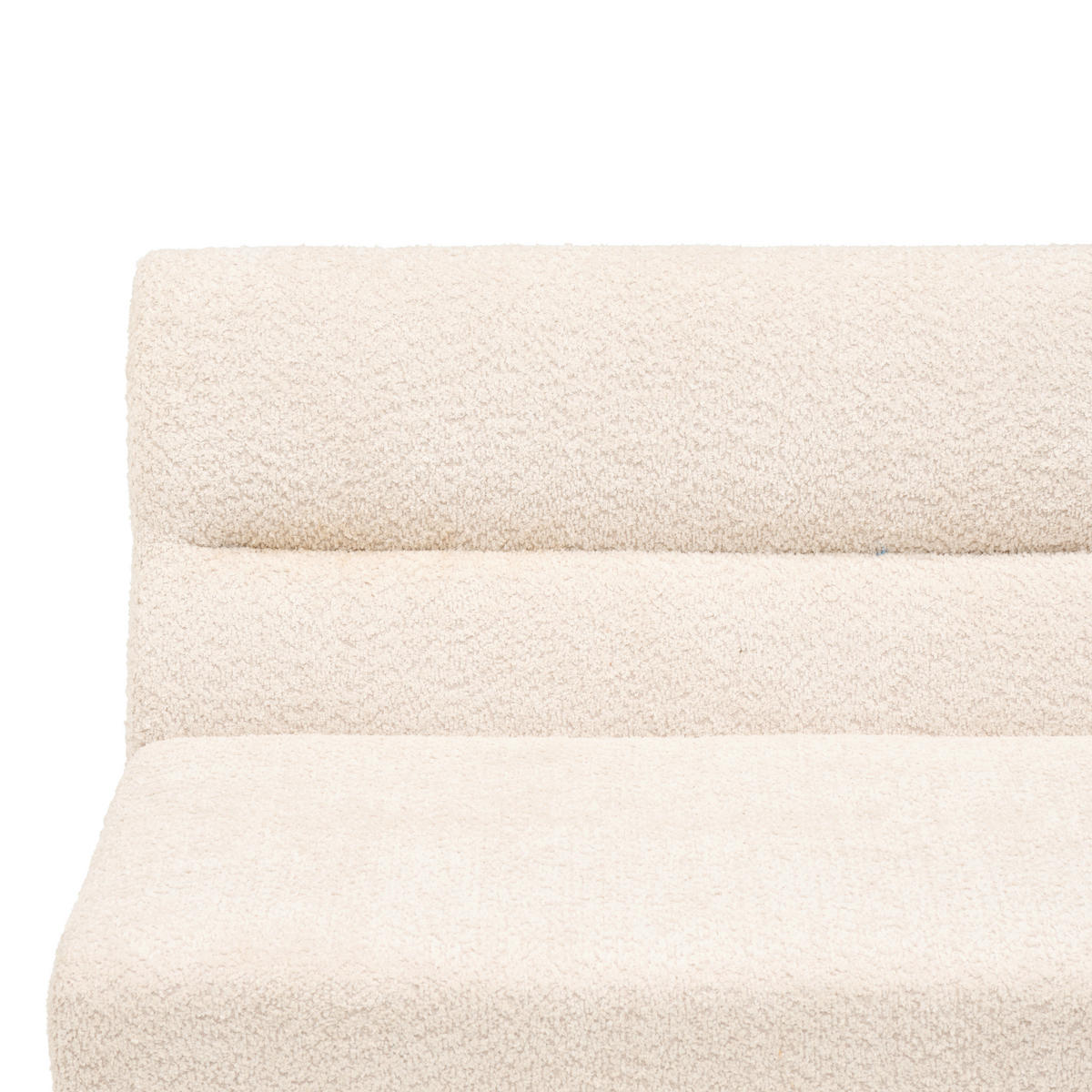 ECKBANK 150/190 cm Webstoff, Bouclé Beige   - Beige/Schwarz, KONVENTIONELL, Textil/Metall (150/190cm) - MID.YOU