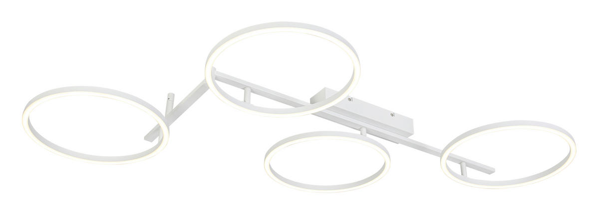 DECKENLEUCHTE    113/66/12 cm  - Weiss, Trend, Kunststoff/Metall (113/66/12cm) - Collett's Monde