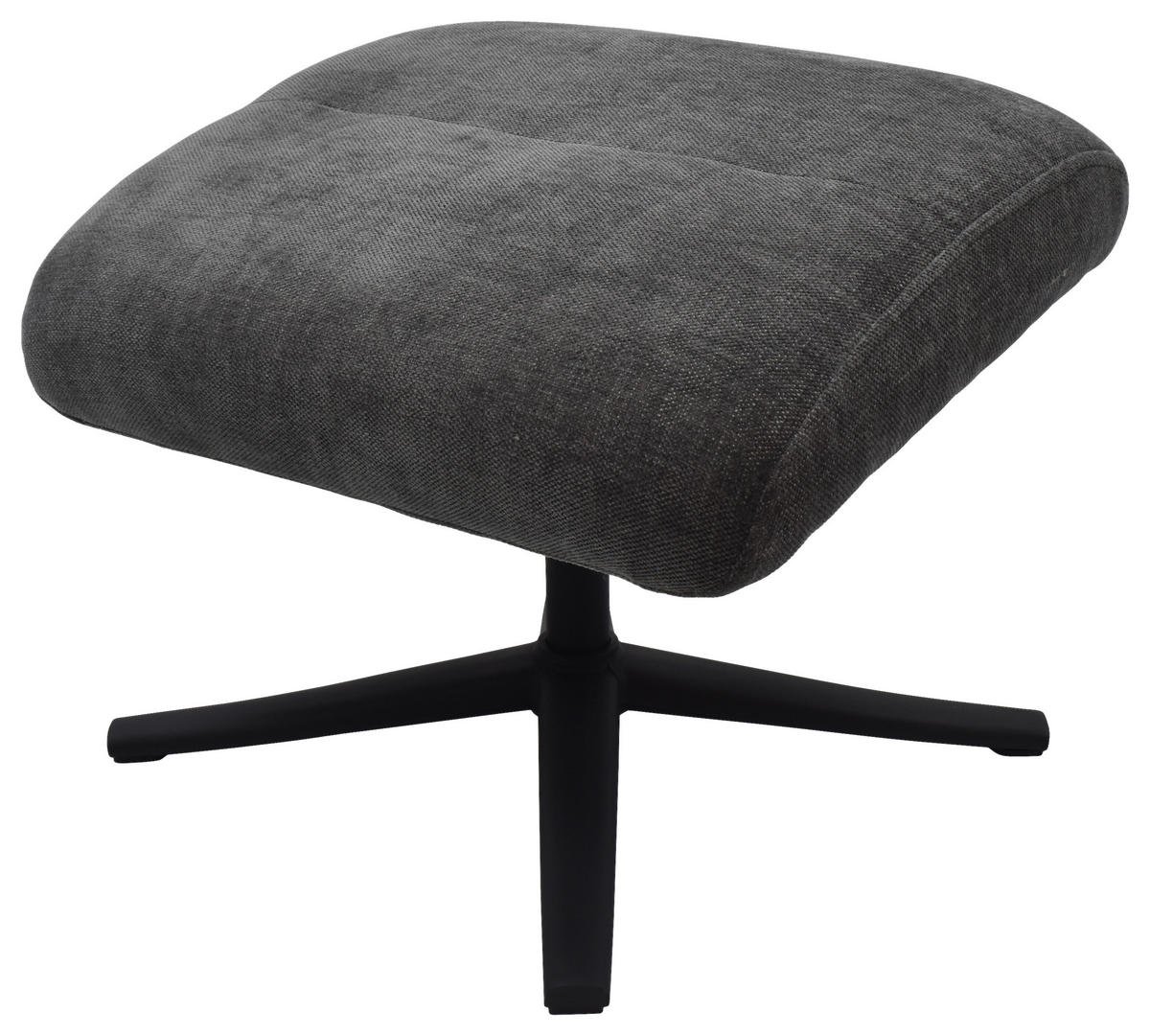 RELAXSESSELSET RELAVO Webstoff Hocker    - Schwarz/Grau, Design, Textil/Metall (72/109/86/111/81cm) - Livetastic