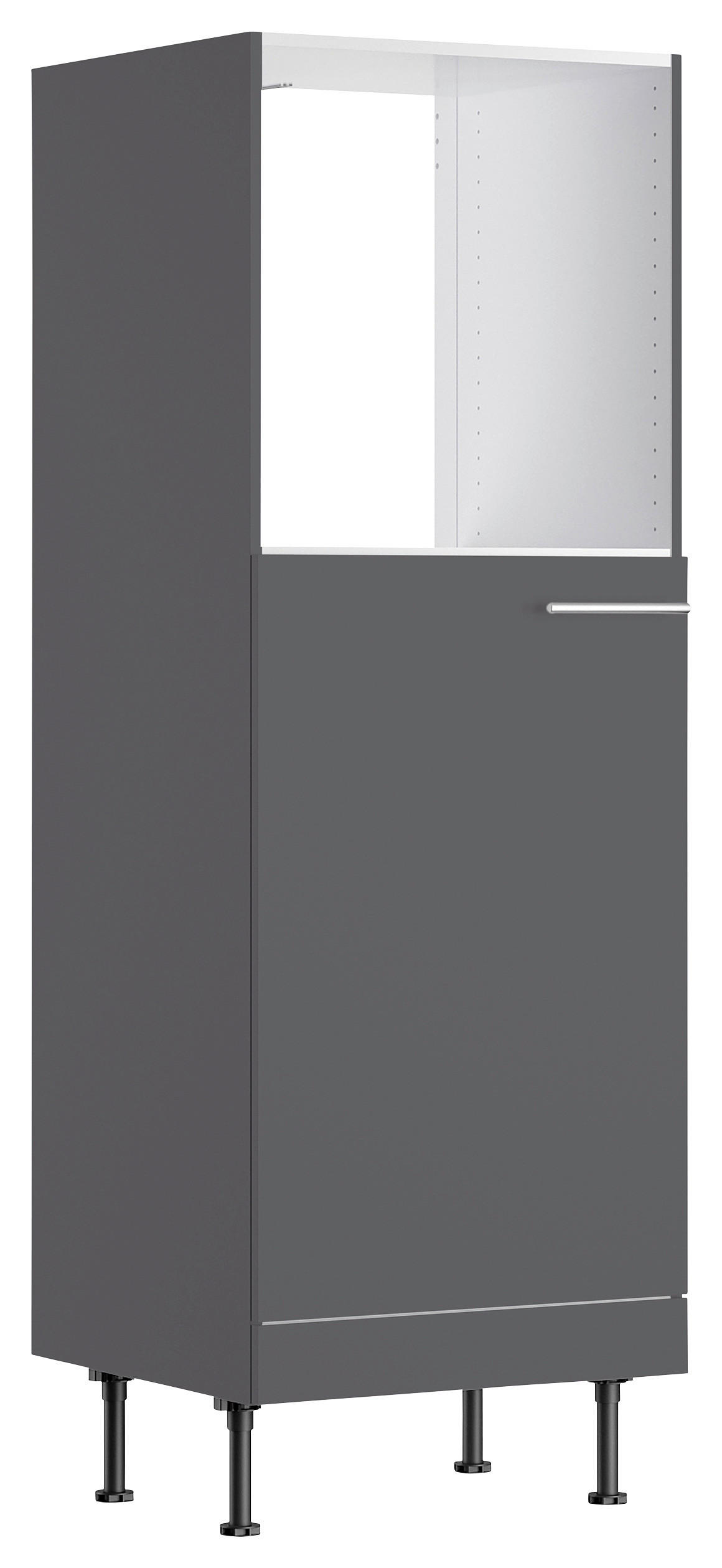 GERÄTEUMBAUSCHRANK 60/176,6/58,1 cm  in Anthrazit  - Edelstahlfarben/Anthrazit, Basics, Holzwerkstoff/Metall (60/176,6/58,1cm) - Optifit