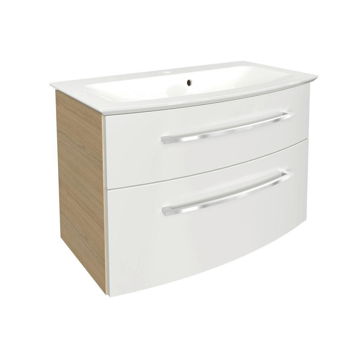 WASCHTISCHKOMBI  - Sandfarben/Chromfarben, Basics, Holzwerkstoff/Stein (83,2/54,3/47,8cm) - MID.YOU