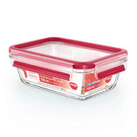 FRISCHHALTEDOSE CLIP & CLOSE GLAS 0,7 L  - Rot, Basics, Glas/Kunststoff (16,8/11,8/7cm) - Emsa