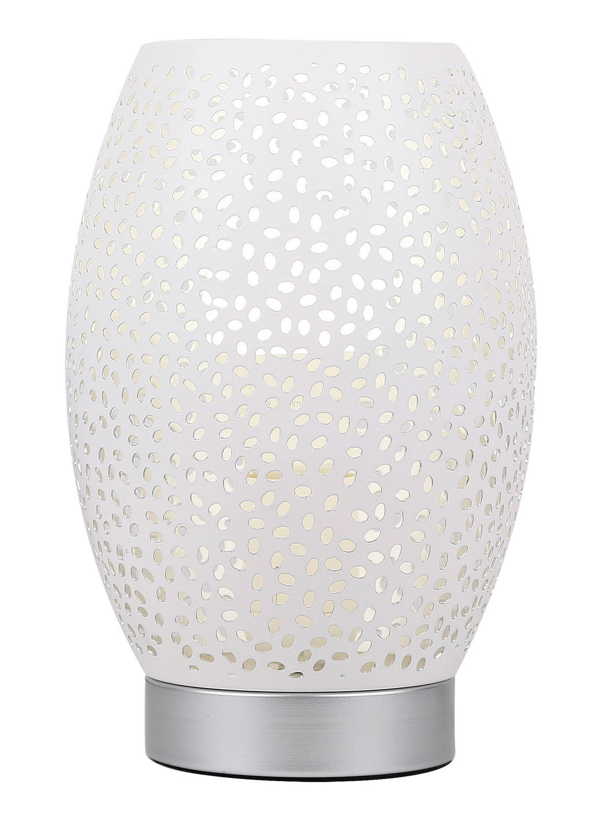 TISCHLEUCHTE 15/15/23 cm  - Weiß, Basics, Metall (15/15/23cm)