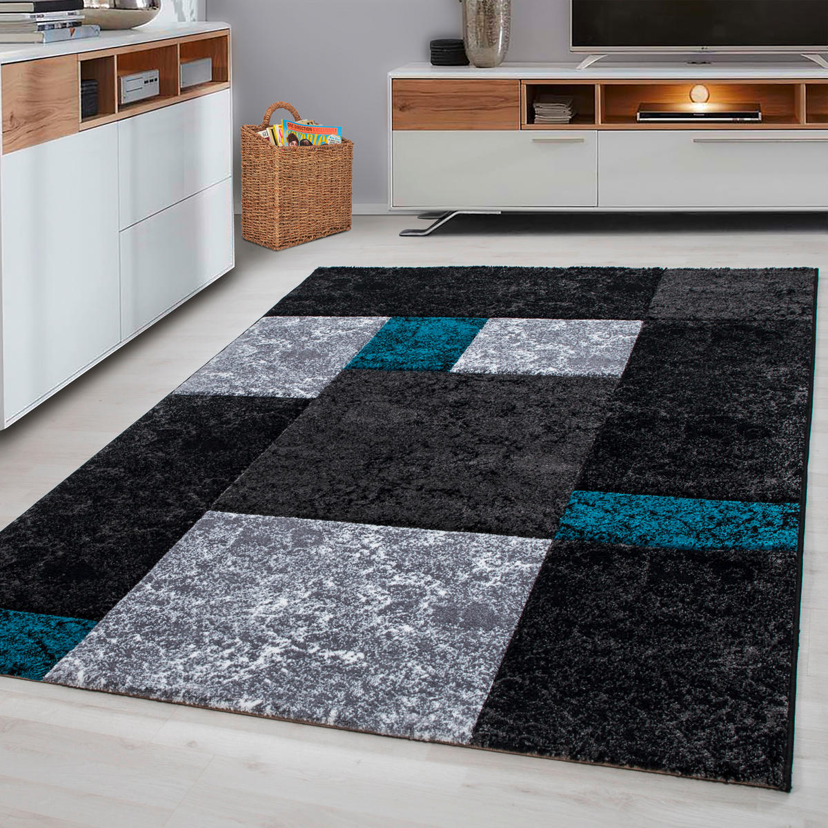 FLACHWEBETEPPICH 280/370 cm Hawaii Türkis  - Türkis, Design, Textil (280/370cm) - Novel