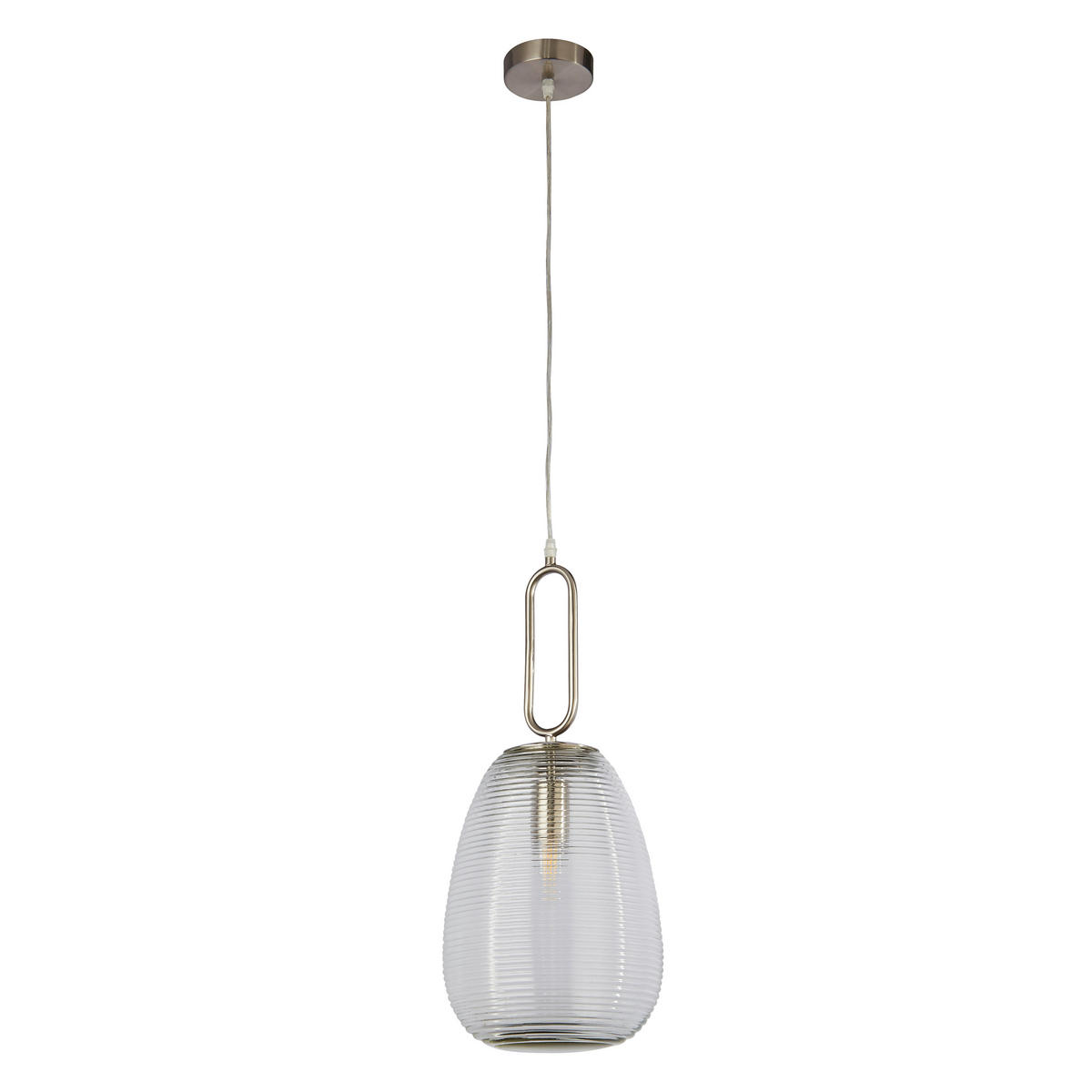 VISEČA SVETILKA  Elixir      24/130 cm      E27 - barve niklja, Konvencionalno, kovina/steklo (24/130cm)