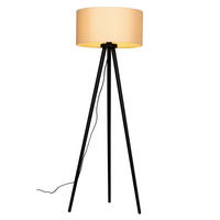 STEHLEUCHTE 50/150 cm  - Schwarz/Naturfarben, Trend, Holz/Textil (50/150cm) - Collett's Monde