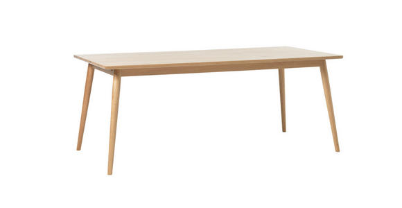ESSTISCH Eiche furniert, massiv rechteckig Eichefarben - Eichefarben, Trend, Holz/Holzwerkstoff (190/90/75cm) - Carryhome