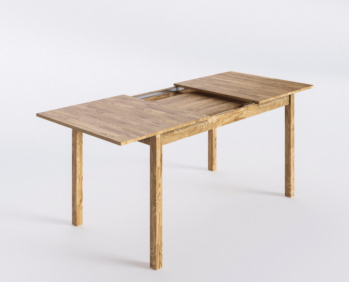 ESSTISCH Holz 160(200)/80/75 cm  - Eichefarben/Schwarz, Modern, Holz (160(200)/80/75cm) - Livetastic