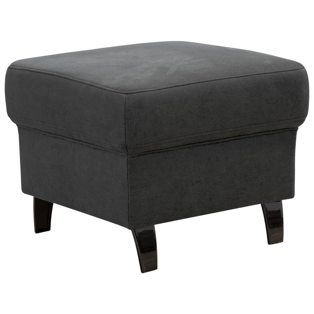 Thumbnail - Sit & More Hocker, Grau, Schwarz, Textil, quadratisch, 58x48x58 cm, Goldenes M, Oeko-Tex® Standard 100, Made in Europe, ...