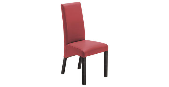 STUHL Lederlook Rot, Buche Kolonial - Rot/Buche Kolonial, KONVENTIONELL, Holz/Textil (47/102/57cm) - Carryhome