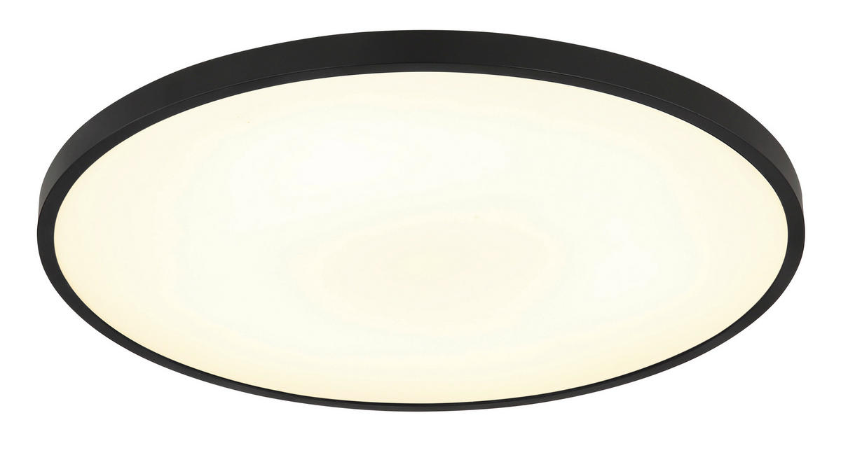 LED-DECKENLEUCHTE NIELSEN 40/4 cm   - Schwarz/Weiß, KONVENTIONELL, Kunststoff (40/4cm) - Globo