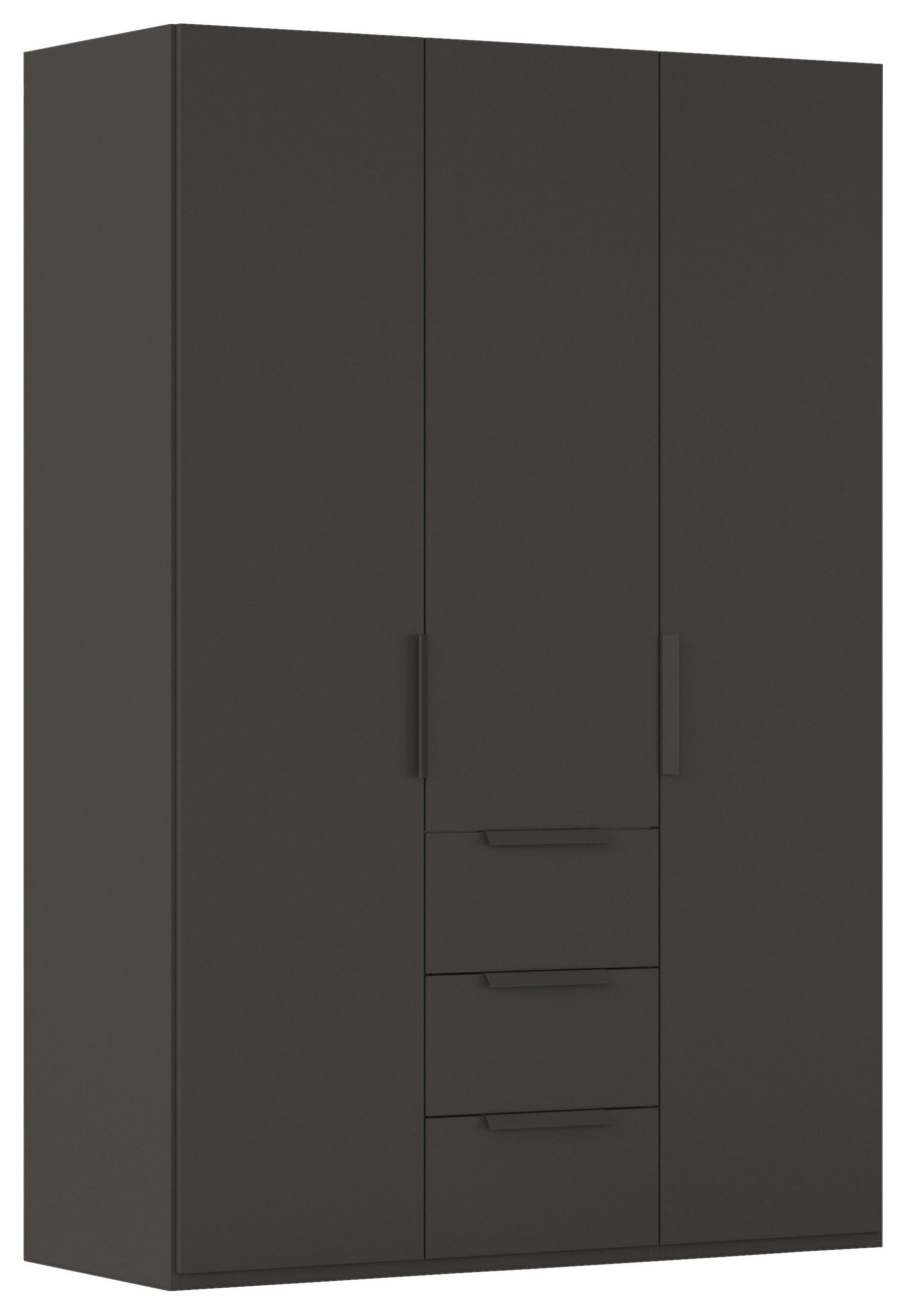 DREHTÜRENSCHRANK 151/223/61 cm,  in Graphitfarben, 3-türig  - Graphitfarben, Basics, Holzwerkstoff/Metall (151/223/61cm) - Novel