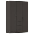 DREHTÜRENSCHRANK 151/235/61 cm,  in Graphitfarben, 3-türig  - Graphitfarben, Basics, Holzwerkstoff/Metall (151/235/61cm) - Novel