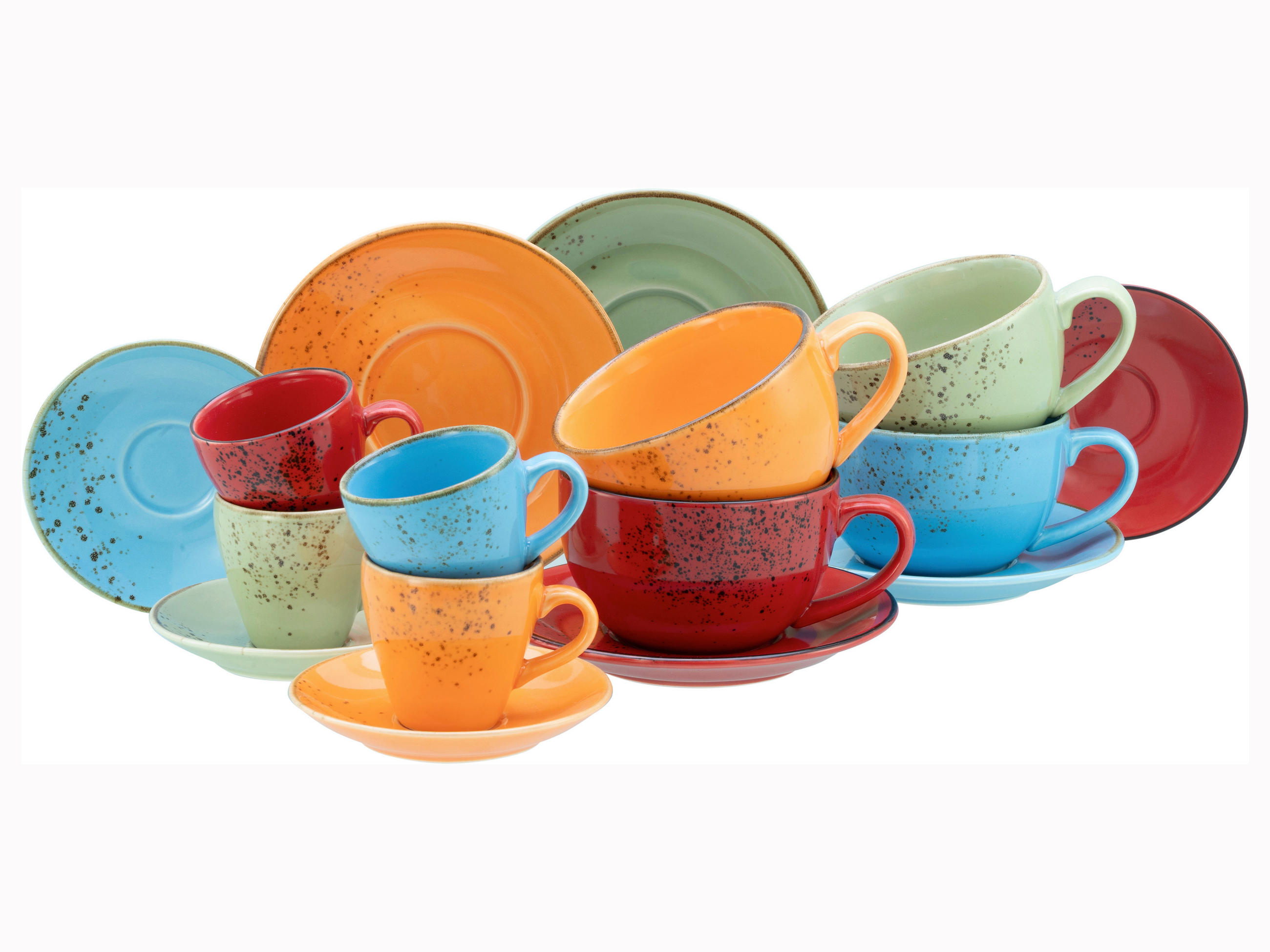 TASSENSET Nature Collection Mediterran 16-teilig  - Rot/Orange, Basics, Keramik - Creatable