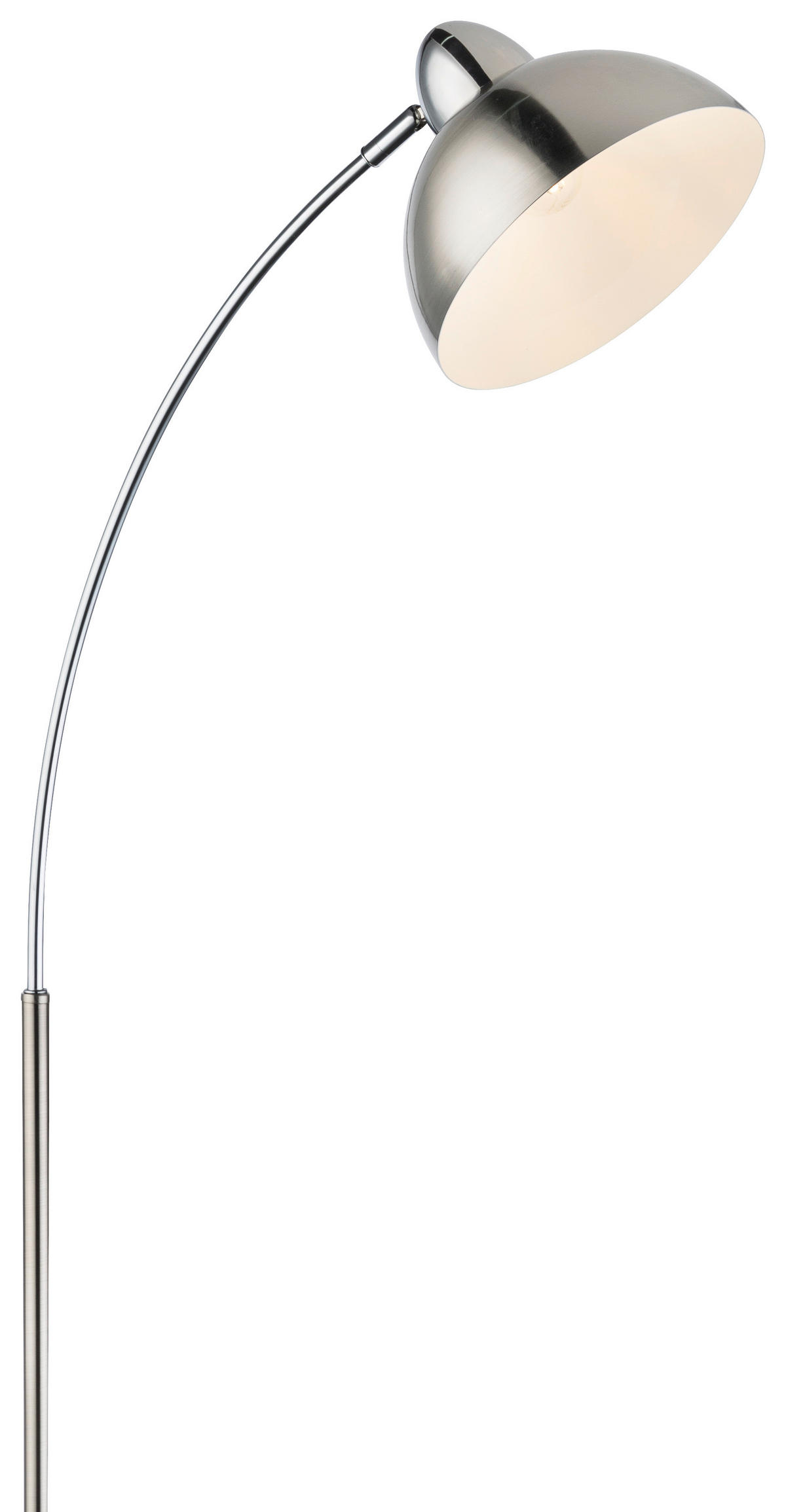 BÖJD LAMPA Leana 50/23/155 cm    - vit/nickelfärgad, Trend, metall (50/23/155cm) - Globo
