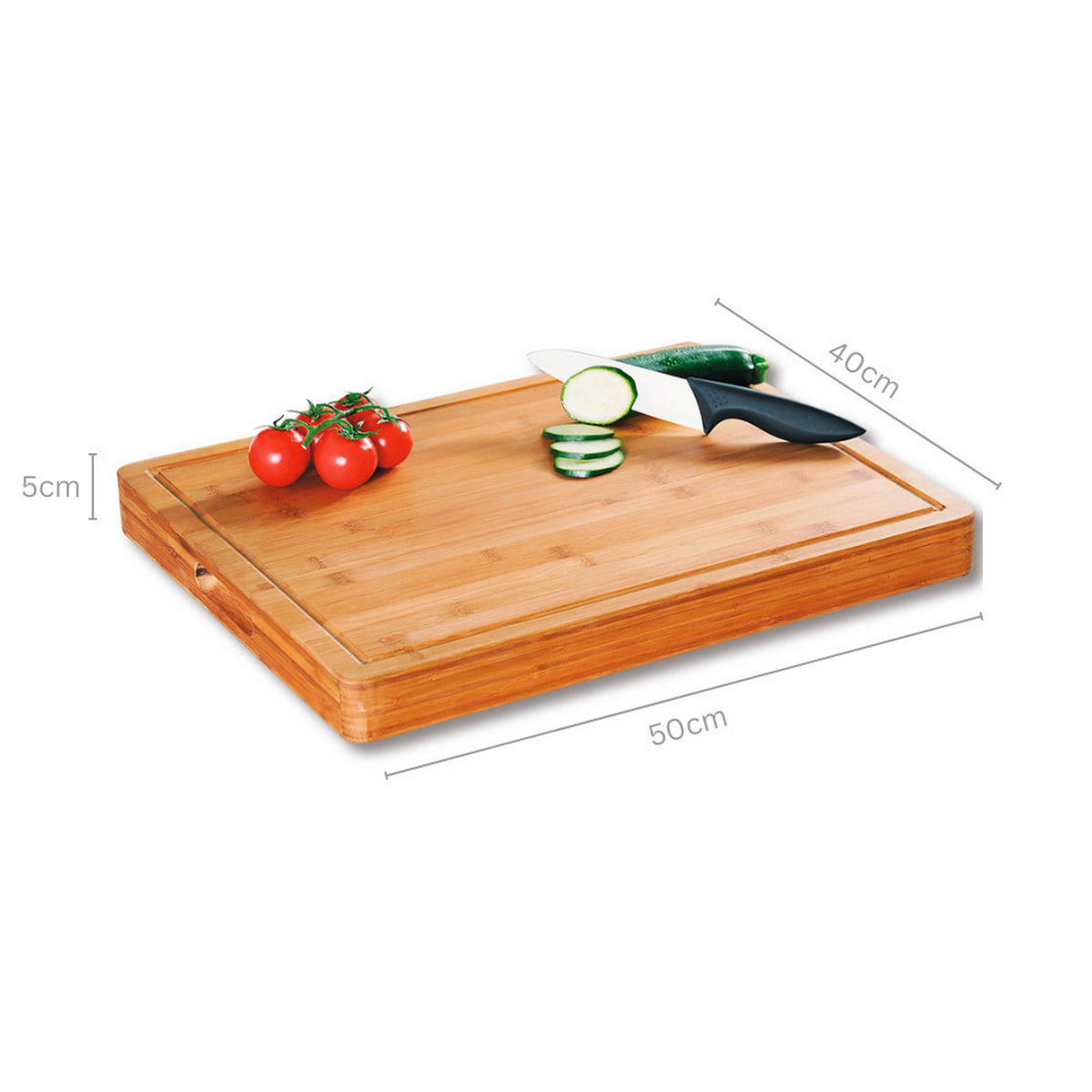 SCHNEIDEBRETT Naturmaterialien  - Hellbraun, Basics, Naturmaterialien (50/40/5cm) - Kesper