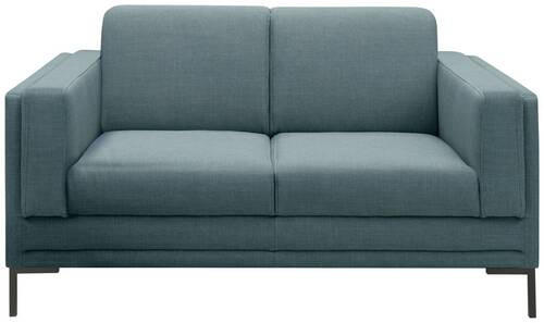 2-SITZER-SOFA in Webstoff Petrol  - Silberfarben/Petrol, Design, Textil/Metall (155/82/90cm) - LOOKS by W.Joop