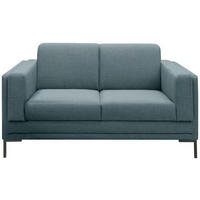 2-SITZER-SOFA Webstoff Petrol  - Silberfarben/Petrol, Design, Textil/Metall (155/82/90cm) - LOOKS by W.Joop