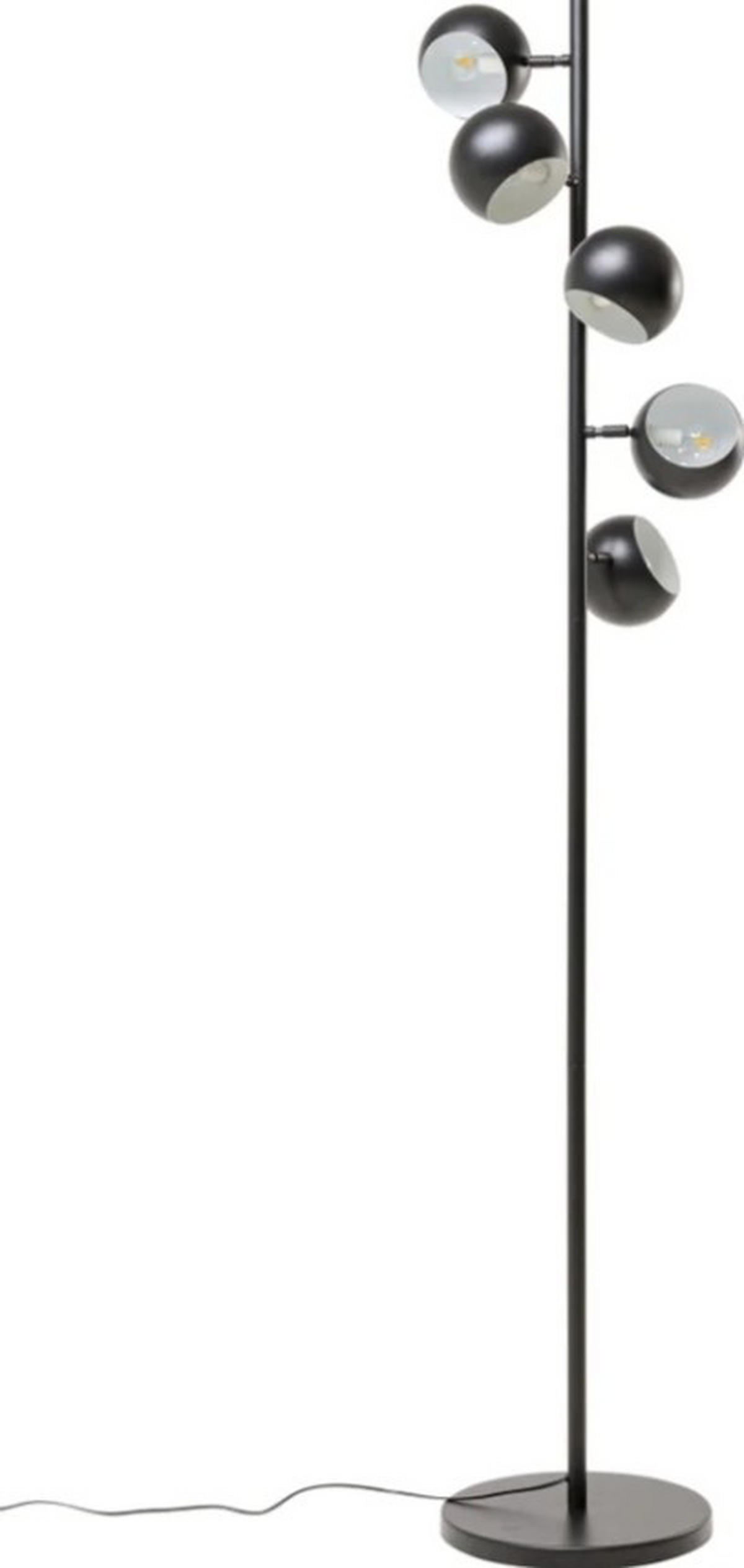 STEHLEUCHTE 35/180/35 cm   - Schwarz, LIFESTYLE, Metall (35/180/35cm) - Kare-Design