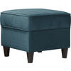 HOCKER Plüsch Petrol  - Petrol/Schwarz, Design, Holz/Textil (52/45/52cm) - MID.YOU