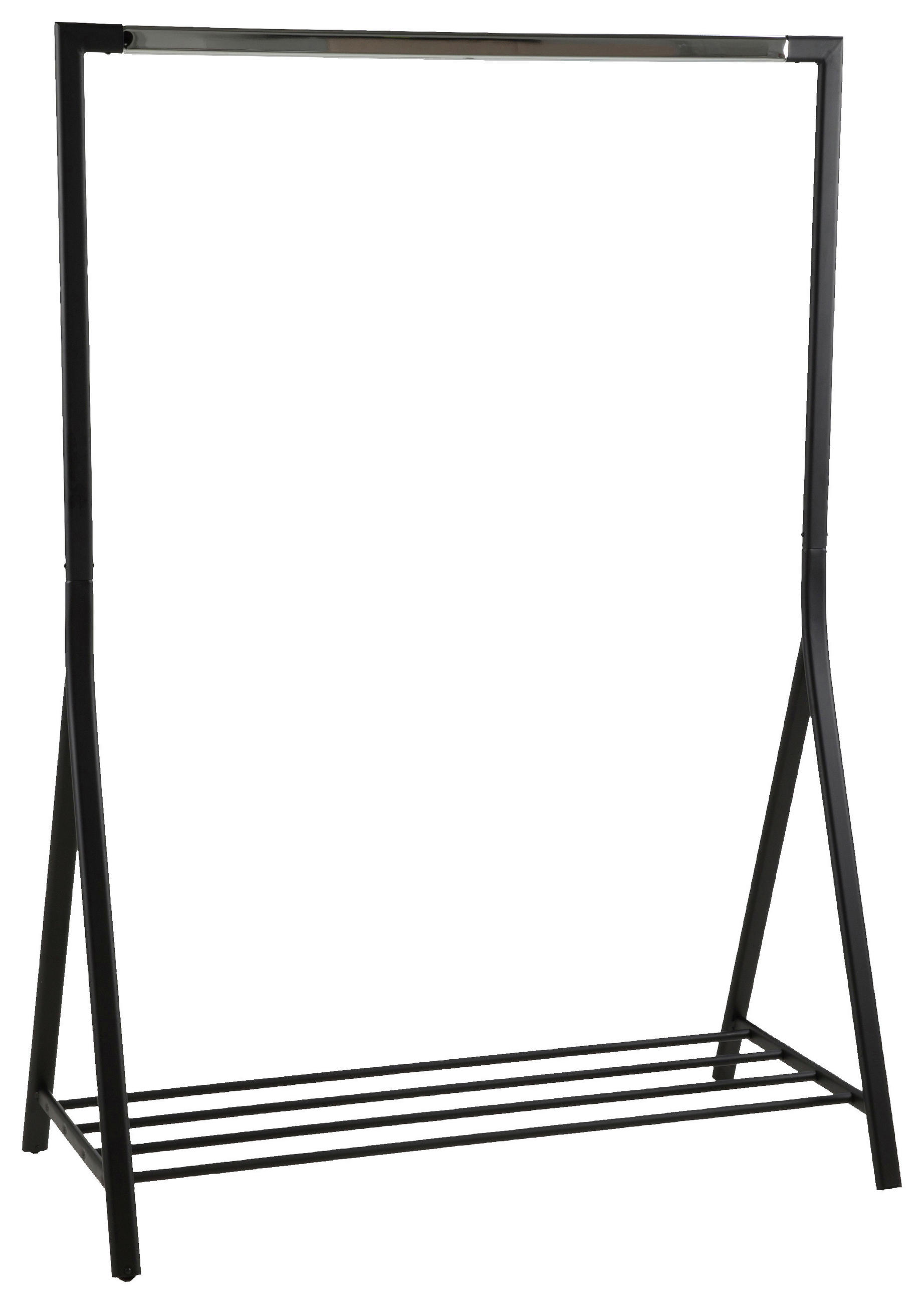 GARDEROBENSTÄNDER in Schwarz 117/165/59 cm   - Schwarz, Basics, Metall (117/165/59cm)