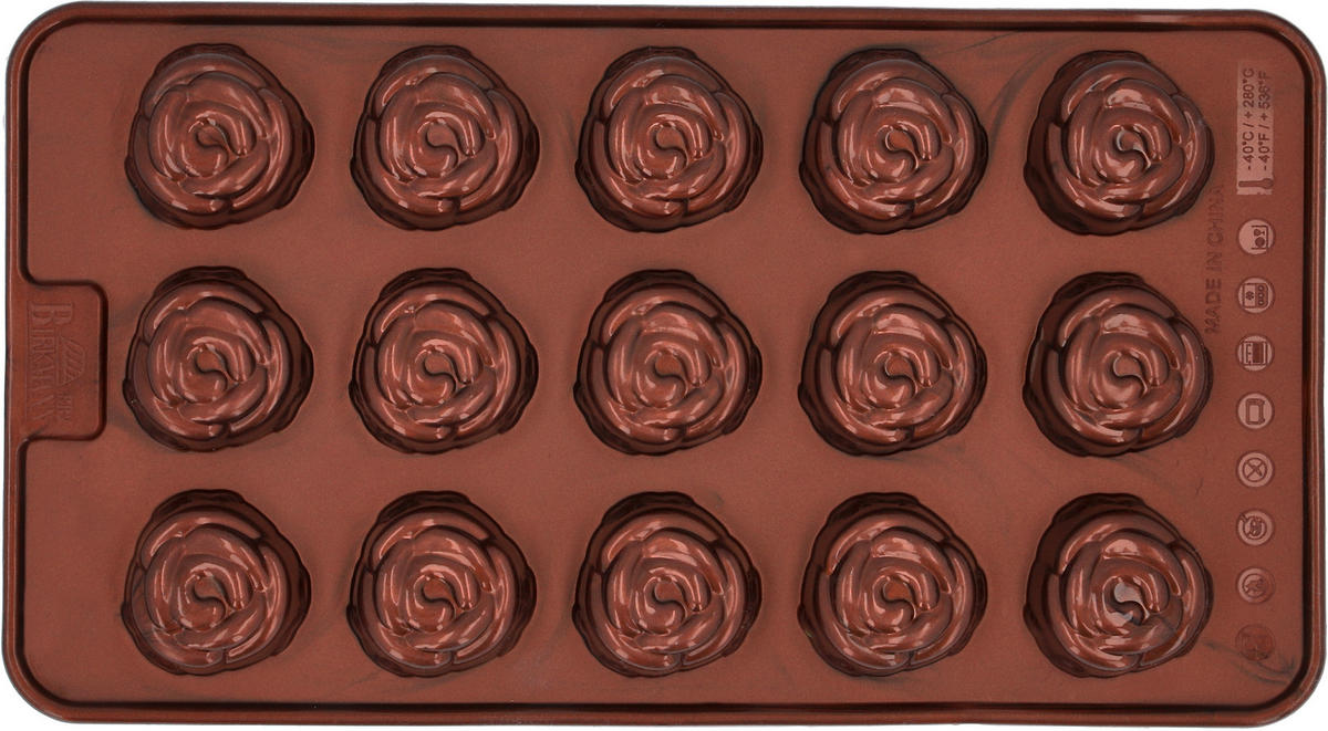 PRALINEN-BACKFORM  - Braun, KONVENTIONELL, Kunststoff (11,7/21,2/1,83cm) - Bitz