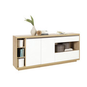 SIDEBOARD 199,2/87/40 cm - Eichefarben/Weiß, Design, Holzwerkstoff (199,2/87/40cm) - Ti`me