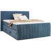 BOXSPRINGBETT 160/200 cm  in Blau  - Blau/Schwarz, KONVENTIONELL, Kunststoff/Textil (160/200cm) - Boxxx