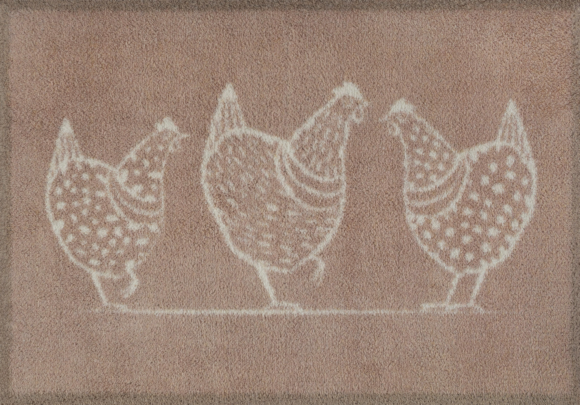 FUßMATTE 60/85 cm Hens  - Braun, ROMANTIK / LANDHAUS, Kunststoff/Textil (60/85cm) - wash+dry