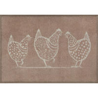 FUßMATTE  60/85 cm  Braun  - Braun, ROMANTIK / LANDHAUS, Kunststoff/Textil (60/85cm) - wash+dry