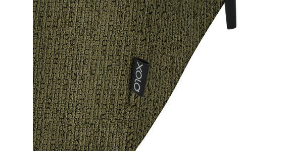 ECKSOFA  in Webstoff Olivgrün  205/280 cm  - Schwarz/Olivgrün, Design, Textil/Metall (205/280cm) - Xora