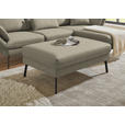 ECKSOFA  in Flachgewebe Sandfarben  255-365/175-224 cm  - Sandfarben/Schwarz, Design, Textil/Metall (255-365/175-224cm) - Dieter Knoll