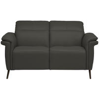 2-SITZER-SOFA  in Echtleder Anthrazit   - Anthrazit/Schwarz, Design, Leder/Metall (162/79/104cm) - Belluti