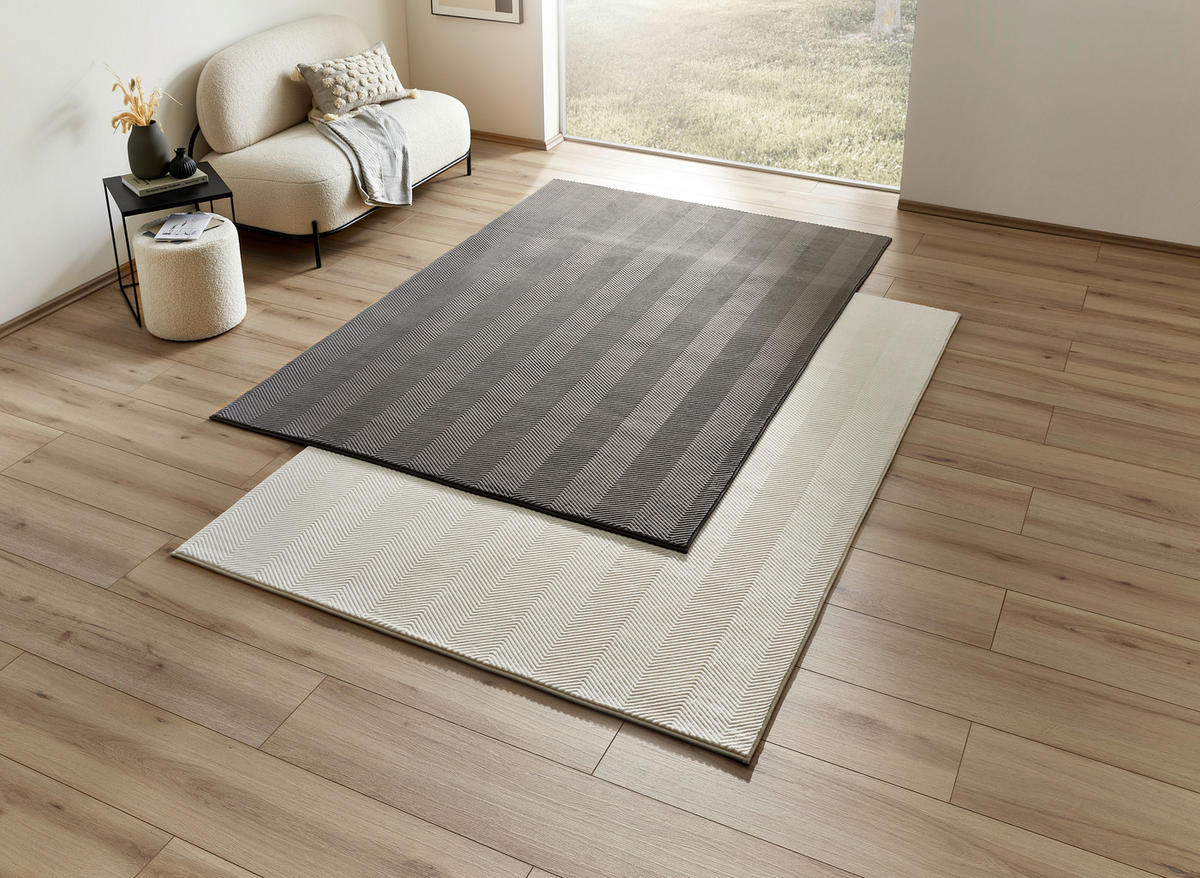 VŠÍVANÝ KOBEREC, 70/130 cm, šedá - šedá, Design, textil (70/130cm) - Novel