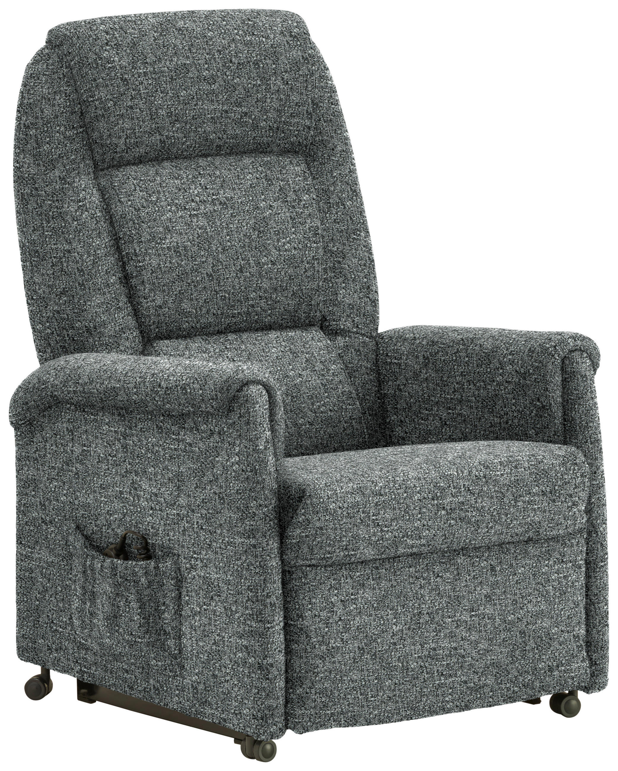 FERNSEHSESSEL in Flachgewebe Grau  - Schwarz/Grau, KONVENTIONELL, Kunststoff/Textil (69/105/82cm) - Himolla