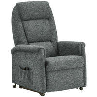 FERNSEHSESSEL in Flachgewebe Grau  - Schwarz/Grau, KONVENTIONELL, Kunststoff/Textil (69/105/82cm) - Himolla