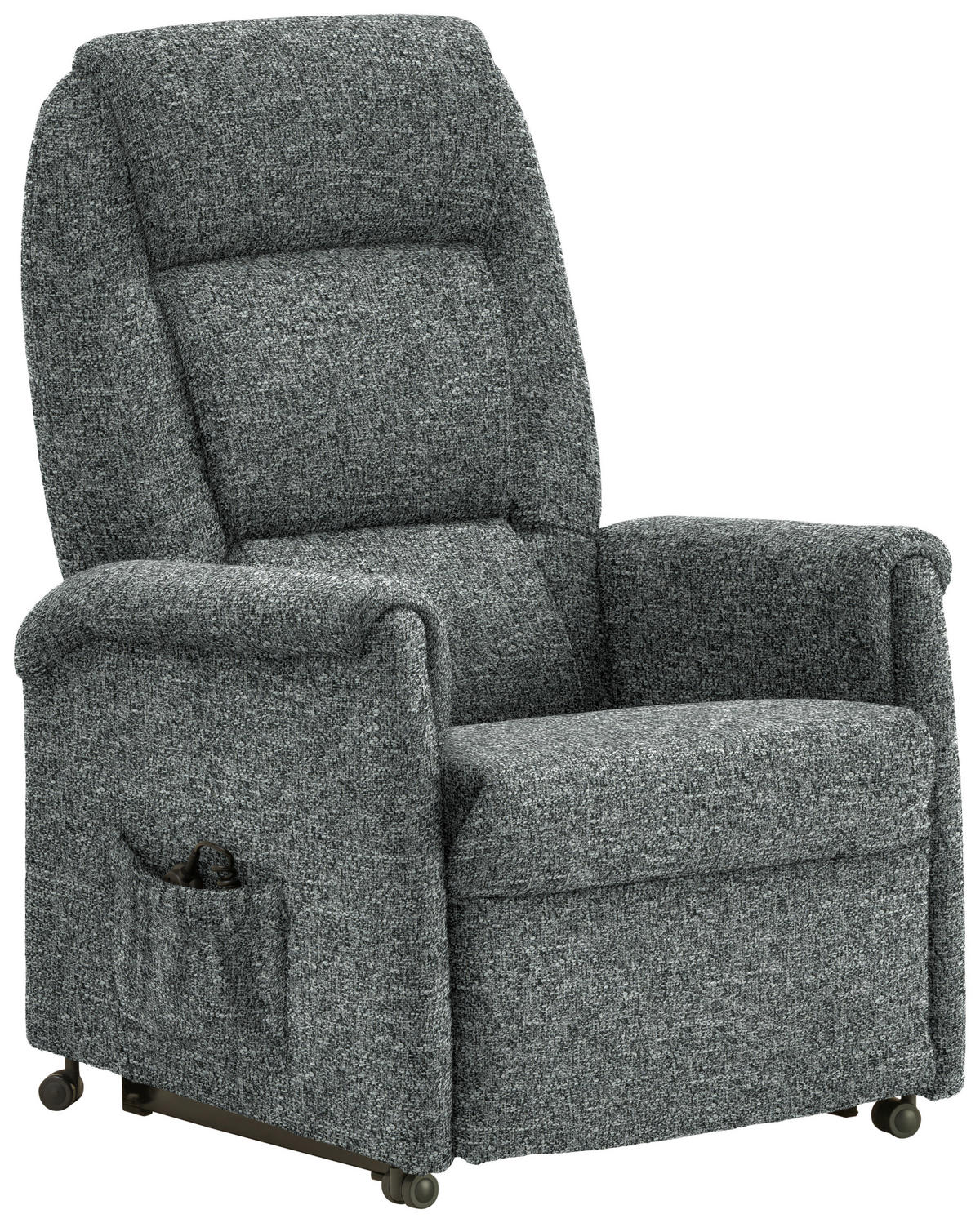 FERNSEHSESSEL in Flachgewebe Grau  - Schwarz/Grau, KONVENTIONELL, Kunststoff/Textil (69/105/82cm) - Himolla