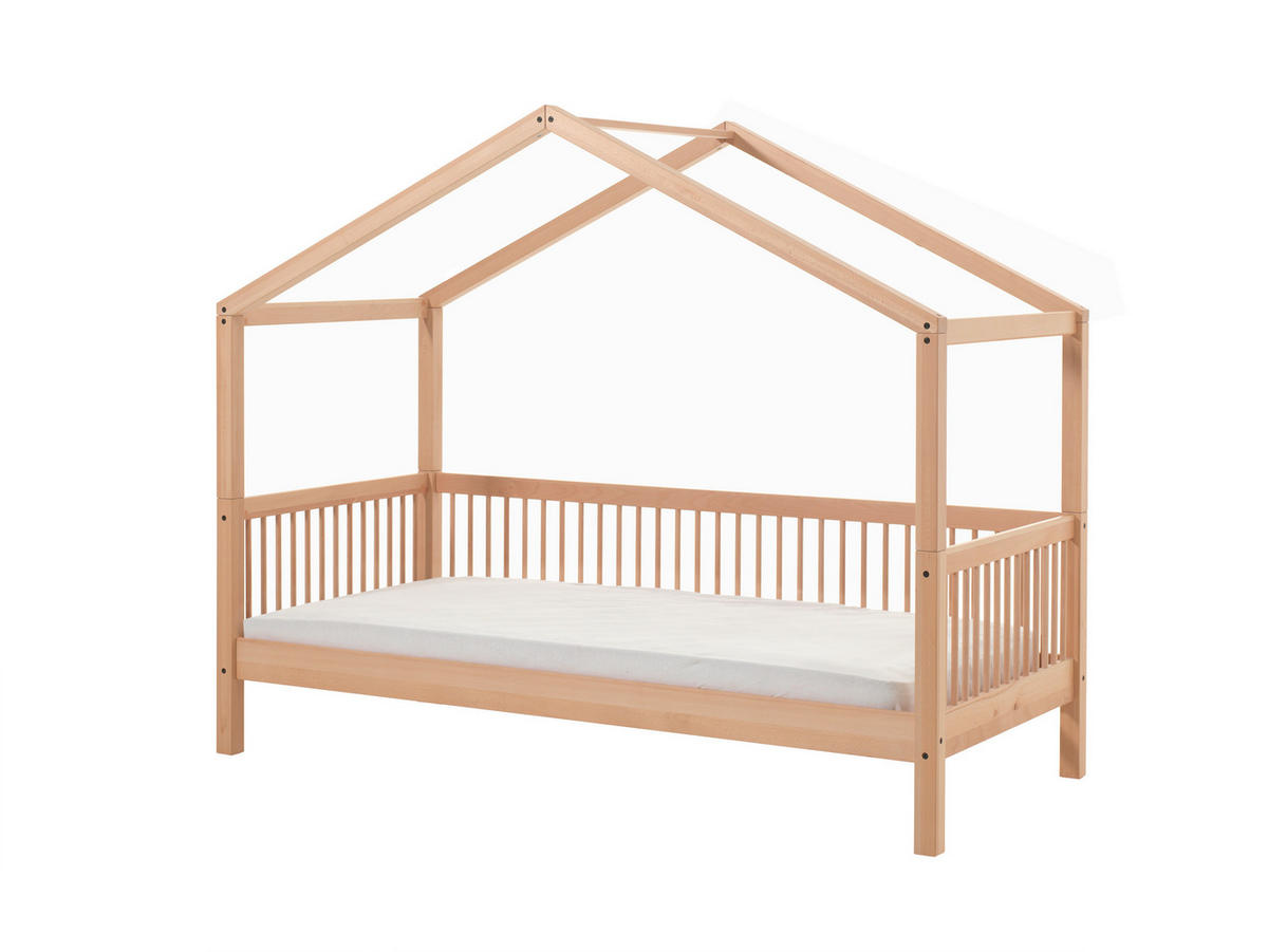 HAUSBETT 90/200 cm,  in Buchefarben, Rollrost  - Buchefarben, MODERN, Holz (90/200cm) - Vipack