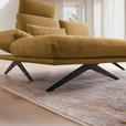 ECKSOFA  in Flachgewebe Currygelb  155/234 cm  - Currygelb/Schwarz, Design, Textil/Metall (155/234cm) - Dieter Knoll