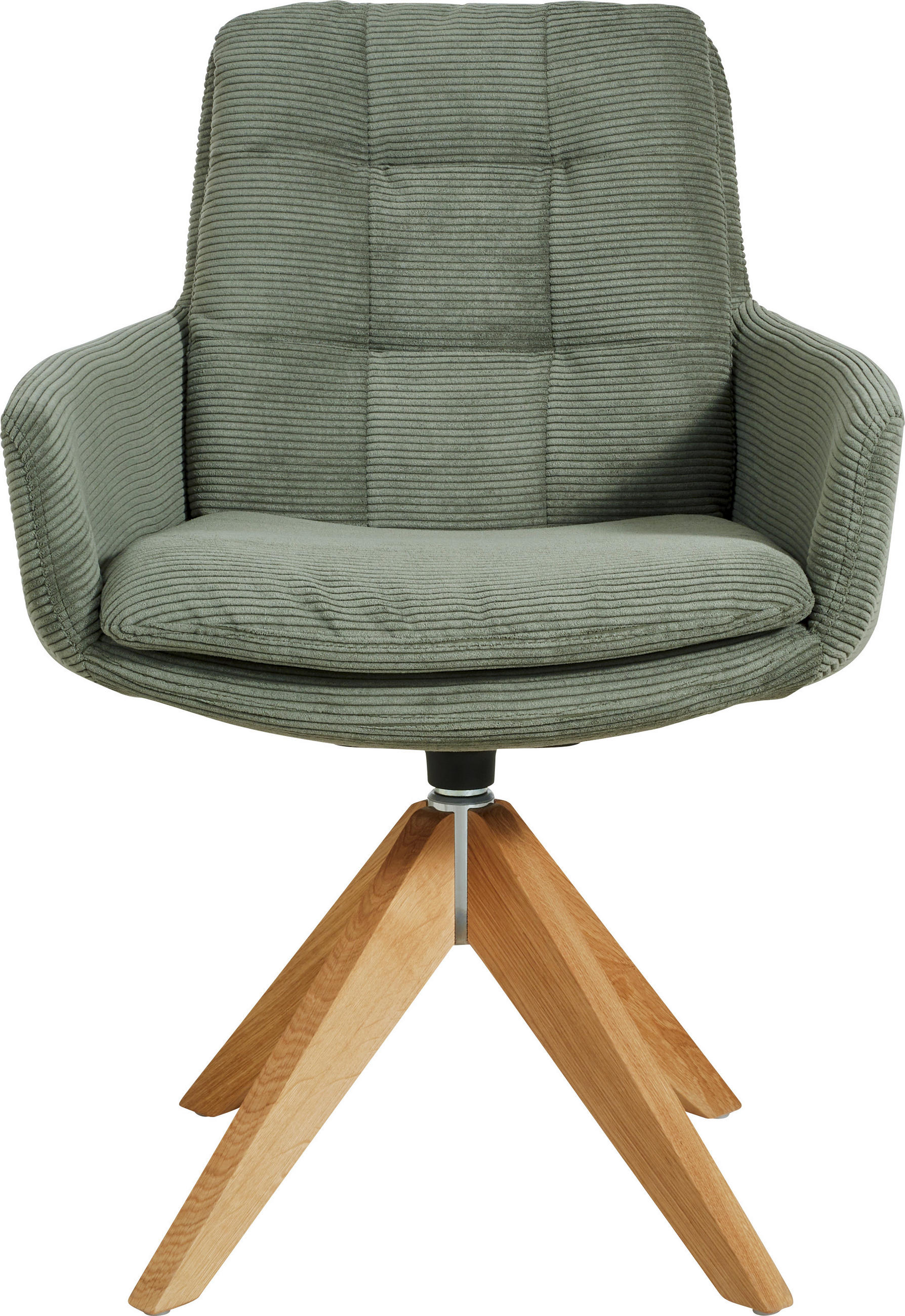 ARMLEHNSTUHL  in Cord  - Olivgrün, Design, Holz/Textil (63/90/69cm) - Johann Jakob