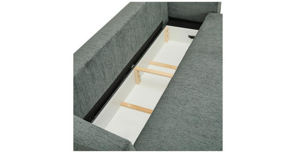 SCHLAFSOFA Chenille Dunkelgrün - Dunkelgrün/Schwarz, KONVENTIONELL, Kunststoff/Textil (238/74/107cm) - Carryhome