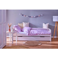 AUSZIEHBETT 90/200 cm Weiss  - Weiss/Naturfarben, Konventionell, Holz (90/200cm) - MID.YOU