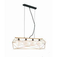 HÄNGELEUCHTE Abraxas 106/29,5/150 cm   - Goldfarben/Schwarz, Basics, Metall (106/29,5/150cm)