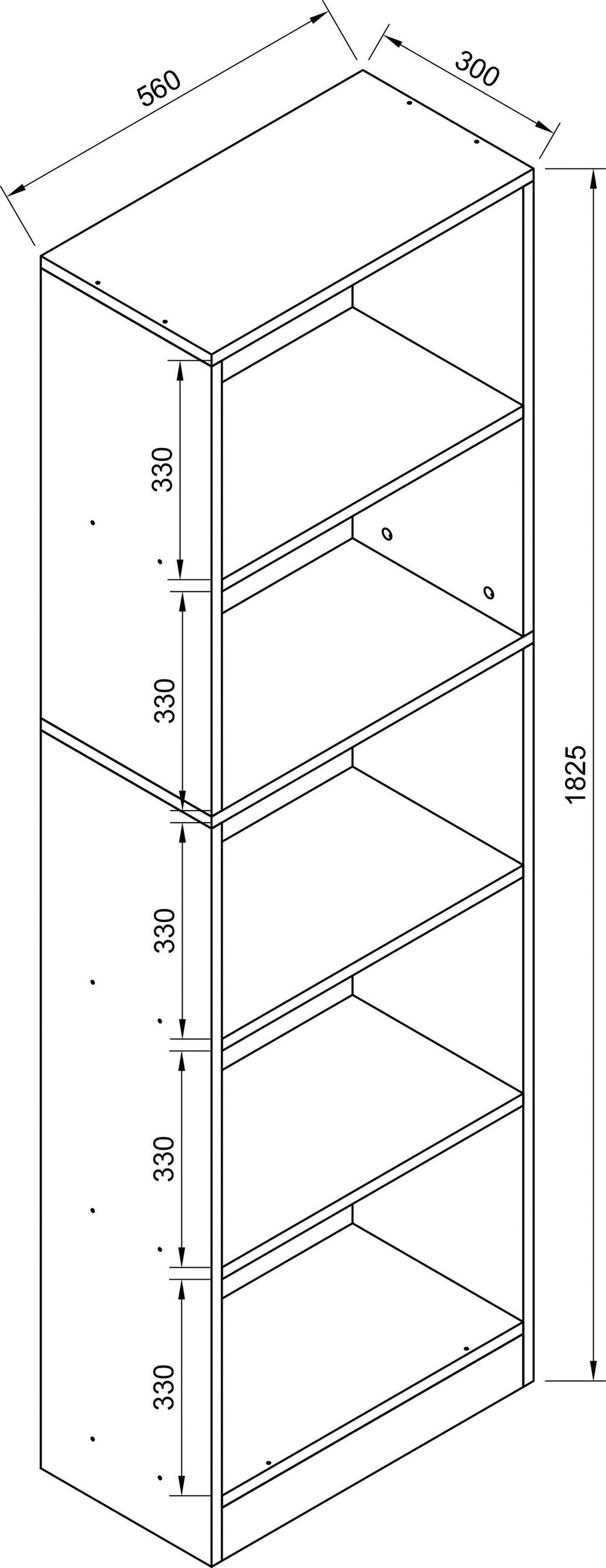 REGAL  56/182/30 cm Anthrazit  - Anthrazit, Basics, Holzwerkstoff (56/182/30cm) - MID.YOU